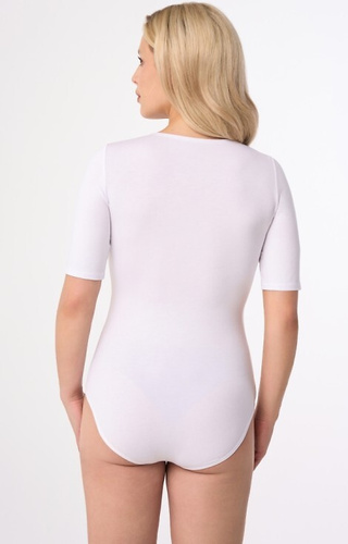Vida Body damskie z krótkim rękawem Babell - białe