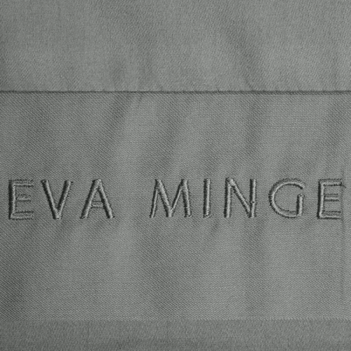 Jednobarwna pościel bawełniana Elegant 1C Eva Minge stalowy | Satynowa miękkość w Twojej sypialni