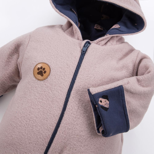 Pajac z kapturem Run & Fun Eevi - beżowy