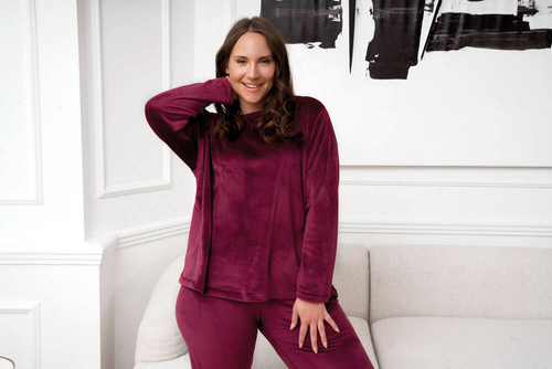 Komplet damski Akara Italian Fashion - bordowy 