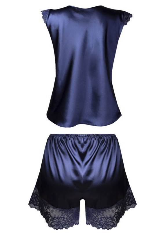 Piżama Damska Satynowa Skaylor DKaren - granat