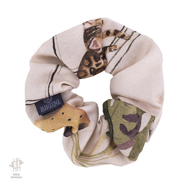 Gumka do włosów bambusowa Meow Stories Makaszka