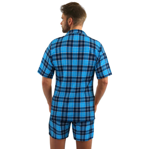 Bawełniana piżama męska, rozpinana 2629/13 Sesto Senso - granatowy 