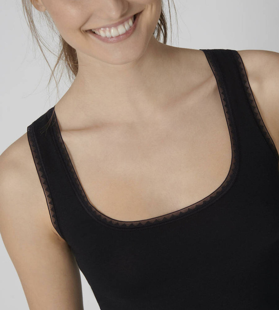Tank top Koszulka damska Sloggi go - black