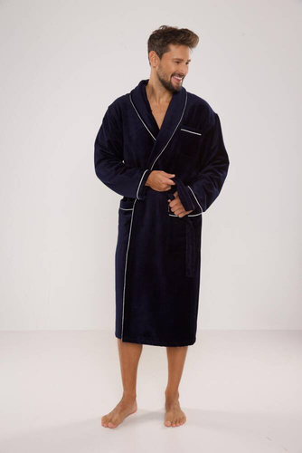 Szlafrok męski 735 Manuele Forex - granat