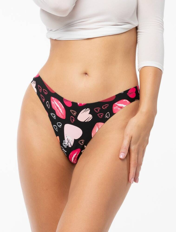 Stringi Damskie Kiss Me Simple  Julimex- czarny
