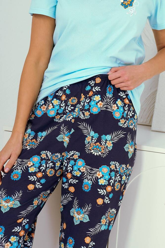 Piżama Damska 3329 Kristen Taro- turkusowy