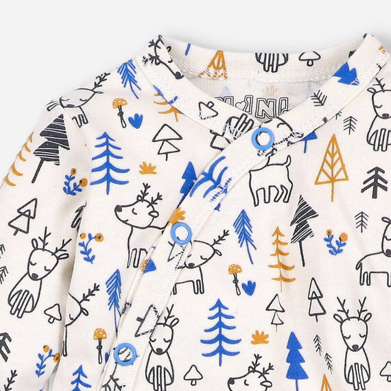 Body kopertowe z bawełny organicznej Jelonki Nini druk