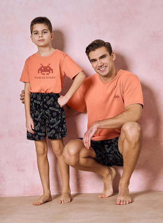 Piżama dla chłopca 3198,3199 Tom Taro - pomarańczowy