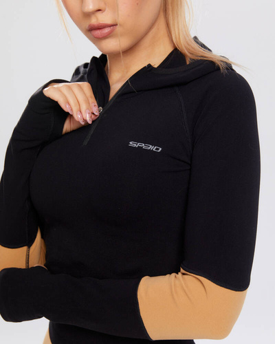 Bluza sportowa damska Adapt Spaio iced coffee/black 
