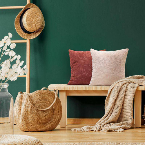 Poszewka dekoracyjna welwetowa Octavia Eurofirany ciemny róż