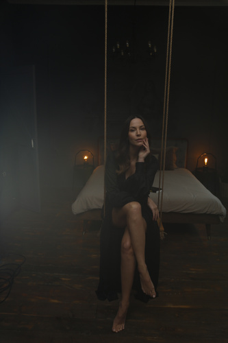 86664 Imperia Szlafrok peniuar Mewa - czarny