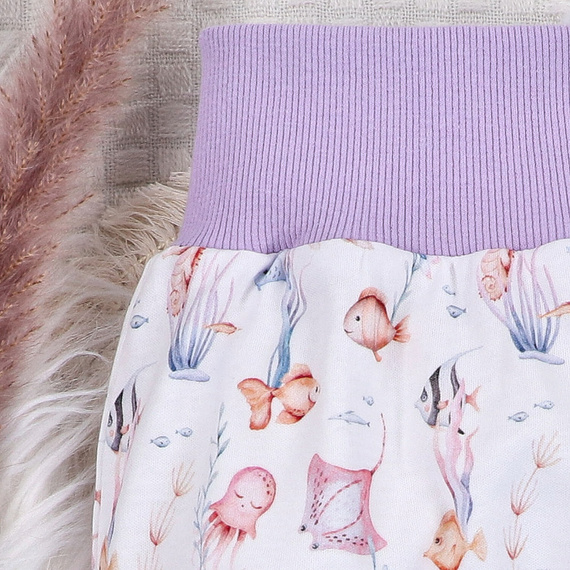 Nini Półśpiochy Underwater World – organiczna bawełna, zabudowane stópki