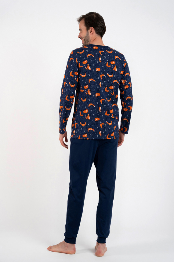 Piżama Męska długi rękaw, długie spodnie Witalis talian Fashion