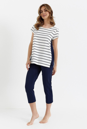 Piżama damska 448 Cana - ecru- gramatowy