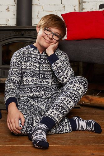 Piżama dziecięca, kombinezon Alaska Italian Fashion - granatowy