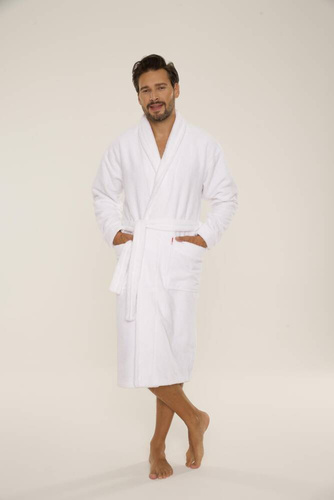 Szlafrok męski 735 Manuele Forex - biały