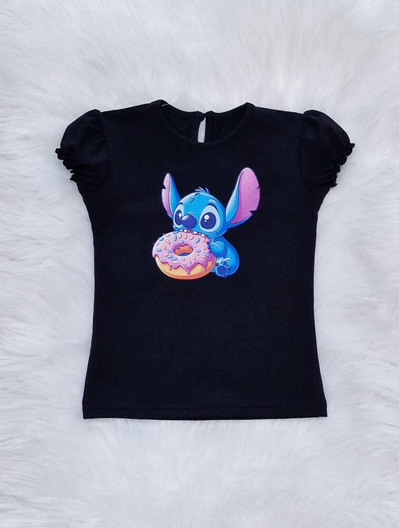 Koszulka dziecięca Stworek krótki rękaw Bambarillo czarny