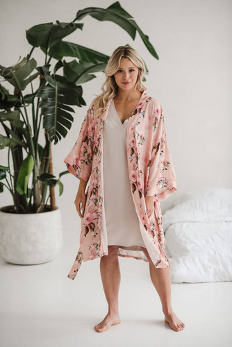 Szlafrok bambusowy Rajskie ptaki Milk&Love 