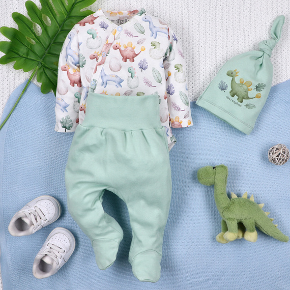 Body niemowlęce kopertowe Dino Explorer | 100% bawełna organiczna