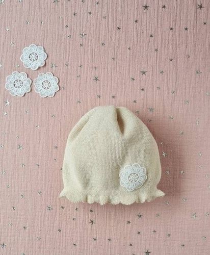 Czapeczka ażurowa CZ4Beż Marija - beżowy