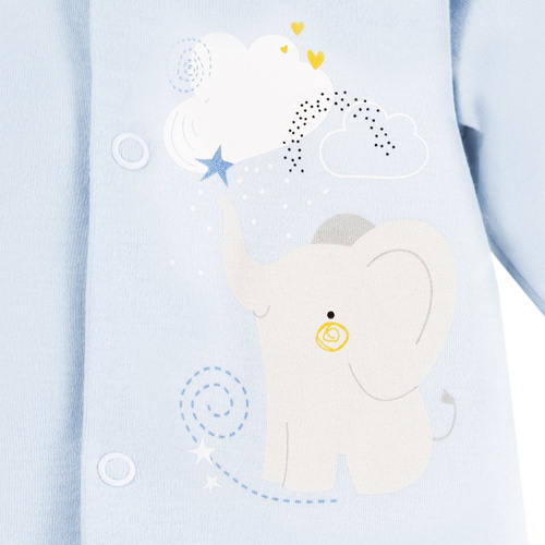 Pajac z nadrukiem Mellow Ewa Klucze - niebieski 