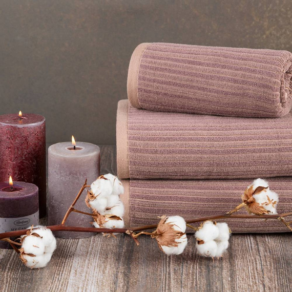 Ręcznik bawełniany Avinion Eurofirany pudrowy/liliowy