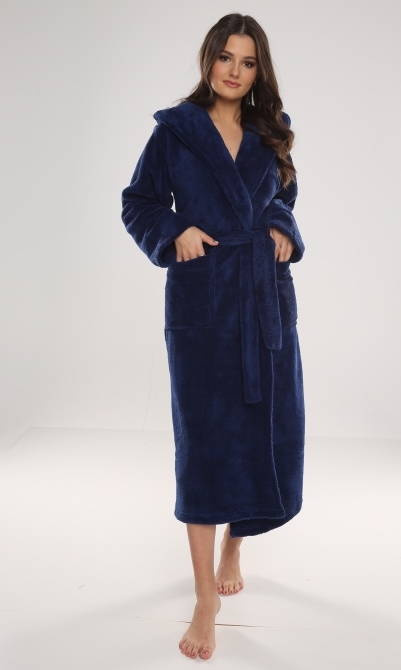 807 Luna II Długi Szlafrok Damski Forex - Granat