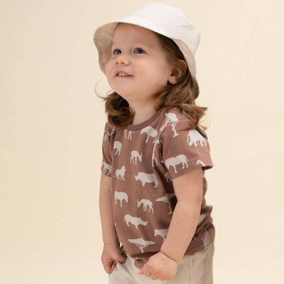 T-shirt z nadrukiem Safari Pinokio - afryka brązowy