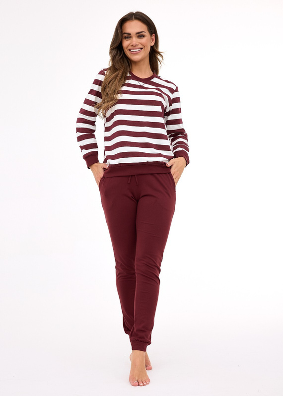 Bawełniana piżama damska 635/468 Molly 3 Cornette | Komfort i styl w paski