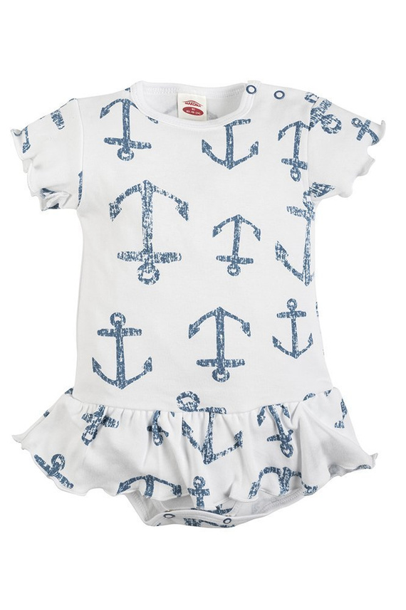 Sukienkobody długi rękaw "BLUE SEA" Makoma paski