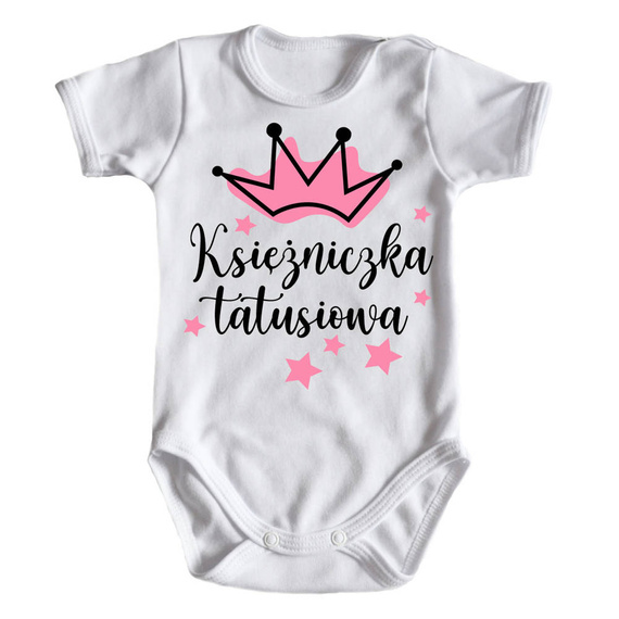 Body krótki rękaw "Księżniczka tatusiowa" Moocha biały