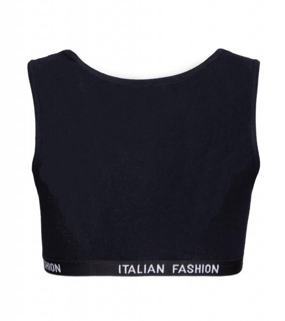 Stanik dziewczęcy, szerokie ramiączko Nikola Italian Fashion- czarny