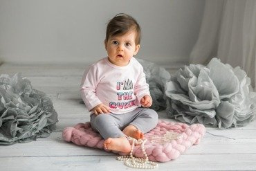 Body niemowlęce "QUEEN" Koala różowe