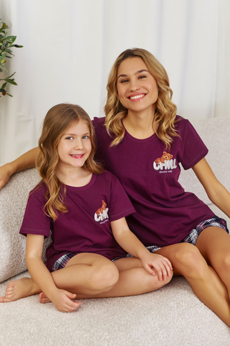 PDU.7202 Piżama dziecięca Unisex Doctor Nap - burgundy