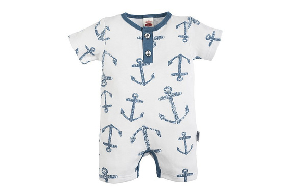 Pajac letni, rampers "BLUE SEA" Makoma paski