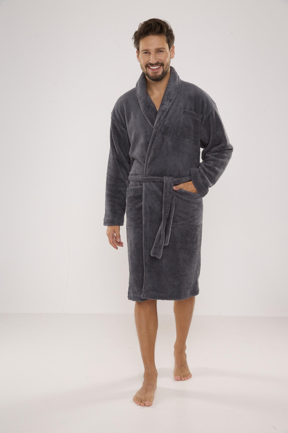 811 Plusz szlafrok męski De Lafense - szary