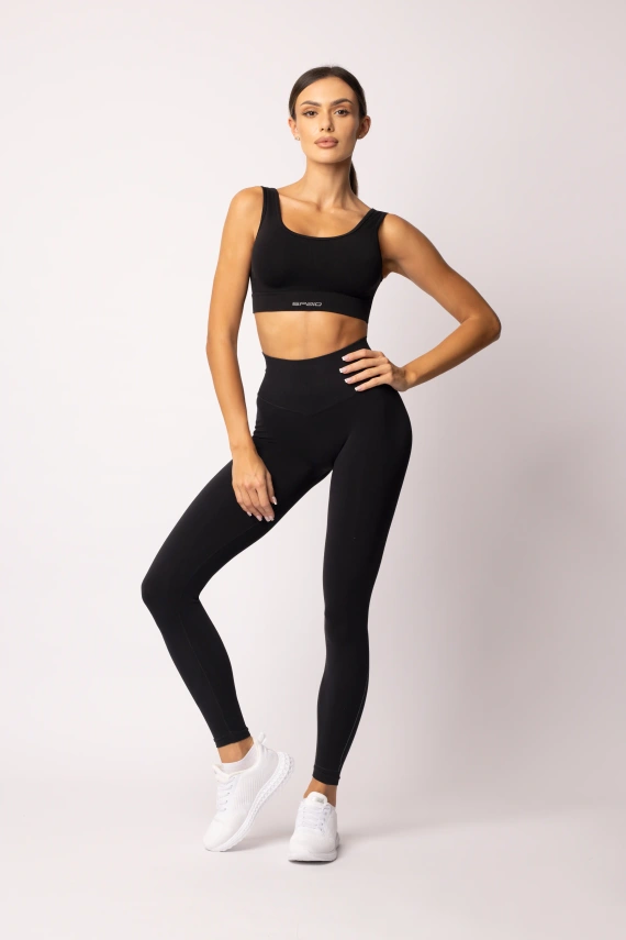 SPAIO Flex Innergy 2.0 czarne– legginsy damskie seamless do aktywności