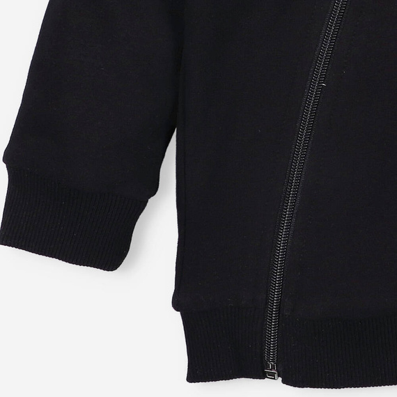 Bluza dresowa z kapturem z bawełny organicznej Alfabet Nini czarny