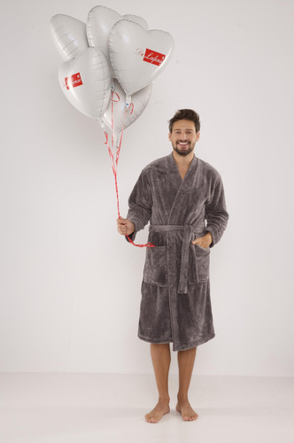 391 Hugo szlafrok męski De lafense - szary