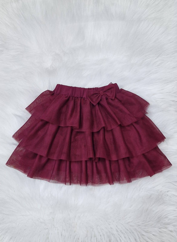 Bambarillo Mia bordowa– tiulowa spódniczka dla dziewczynki, elegancka i wygodna
