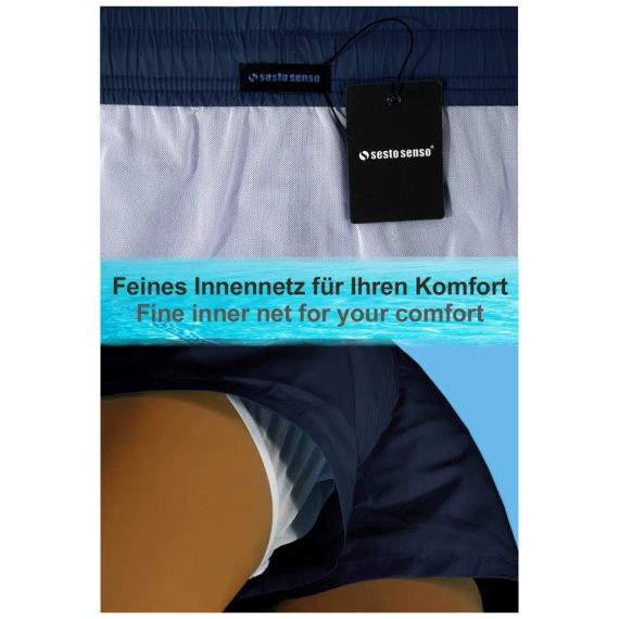 Szorty kąpielowe SZ2401 Sesto Senso granatowy