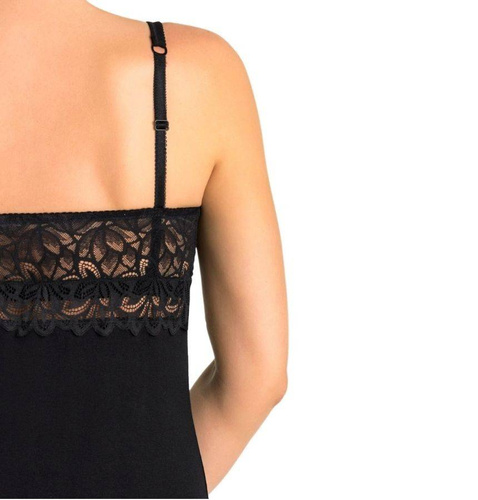 Koszula nocna na ramiączkach Esso Teyli - czarny 