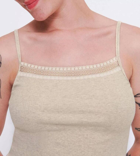 GO Ribbed Spaghetti Top Sloggi - Grey Combination