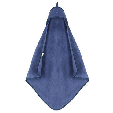 Niemowlęce okrycie kąpielowe z kapturkiem Yosoy - indygo