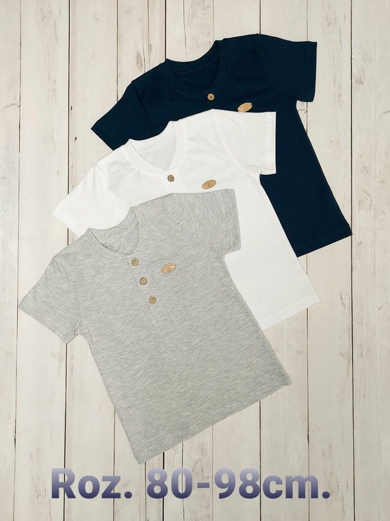 Koszulka dziecięca Mieszko krótki rękaw Bambarillo biały