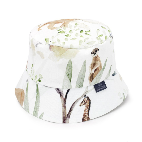 Kapelusik bawełniany Night Flowers- Makaszka