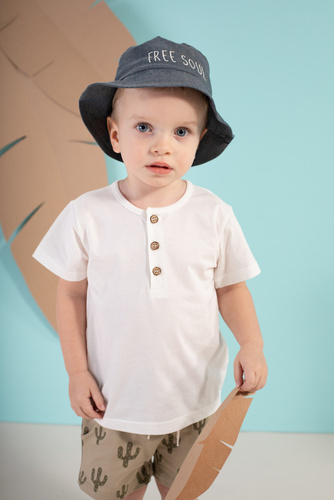 T-shirt polo Free Soul Pinokio - ecru