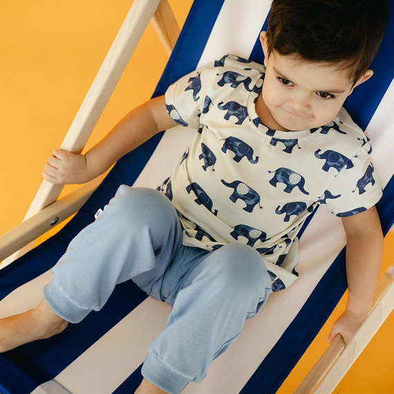 Spodnie bawełniane Elephant Eevi - niebieski