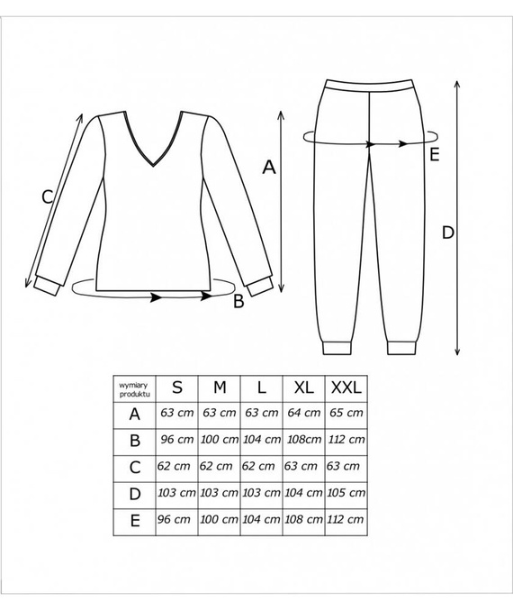 Piżama damska Santi Long Donna - czarna
